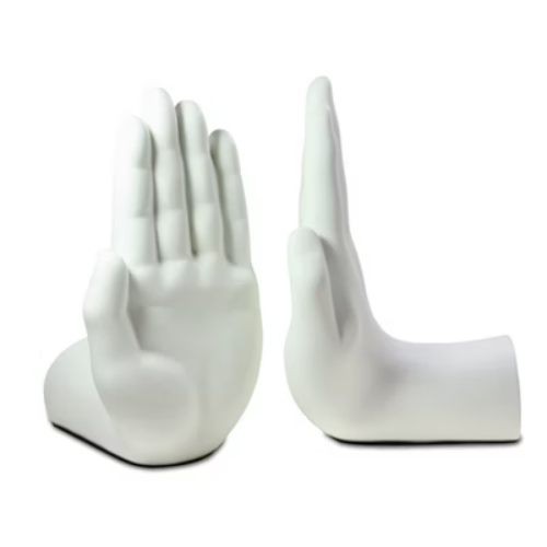 Danya B Hands Bookend Set of 2 White