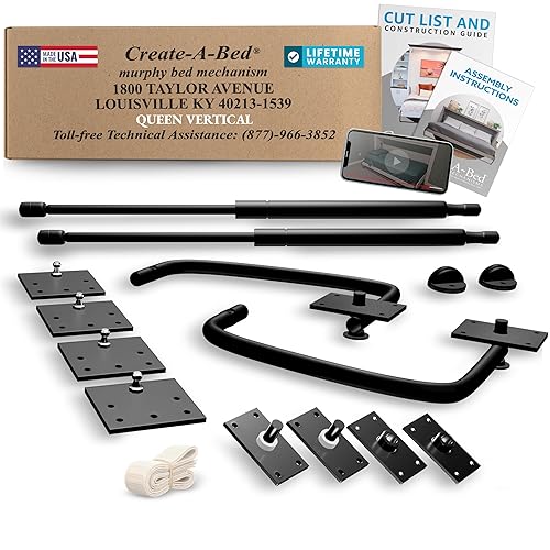 Create-A-Bed Deluxe Murphy Bed Kit, Queen Vertical - Queen - Vertical