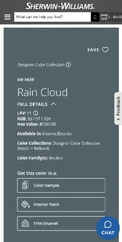 Rain Cloud SW 9639 | Neutral Paint Colors | Sherwin-Williams