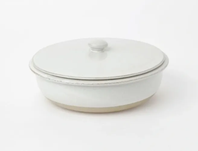 Australian House & Garden Esperance Wiped Edge Casserole Dish 28x28x12cm in White/Sand | MYER