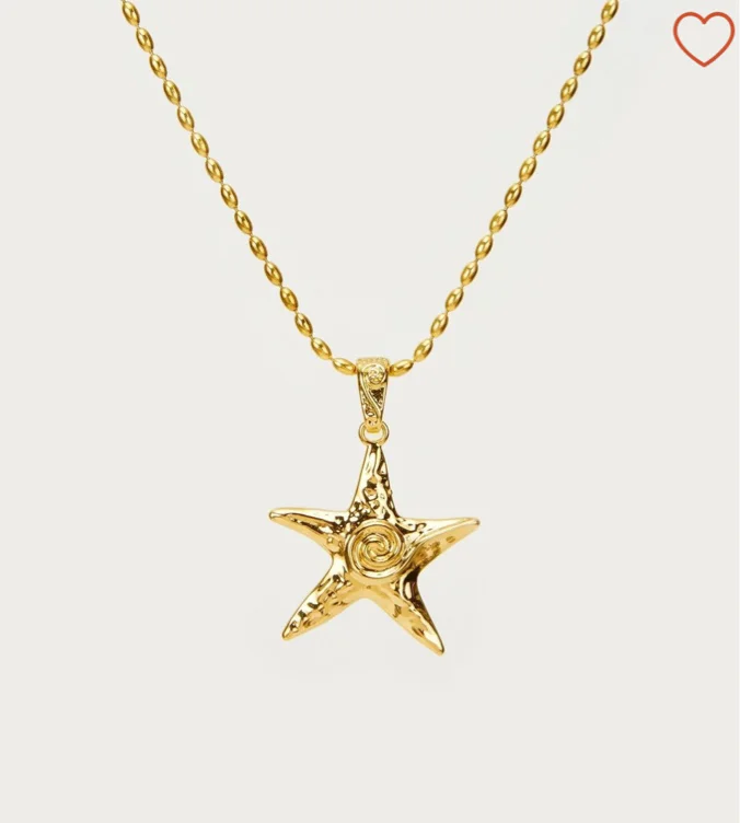 Gold Starfish Necklace