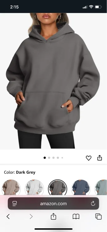 Trendy Queen Womens Oversized Hoodies Fleece Sweatshirts Fall Fashion 2025 Pullover Sweaters Winter Clothes - Black - Small