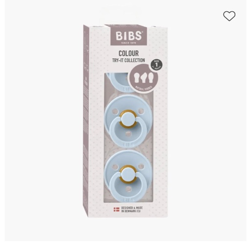 Bibs Try-It Pacifier Baby Blue 3 Pack