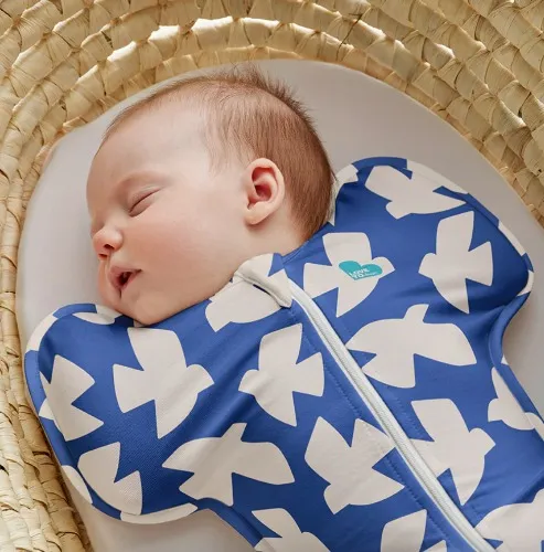 Swaddle Up Original Cobalt Paperbirds | Small (3.5-6kg)