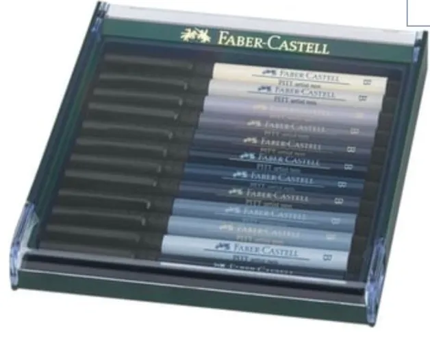 Lot de 12 feutres Artist Pen brush Pitt - Gris