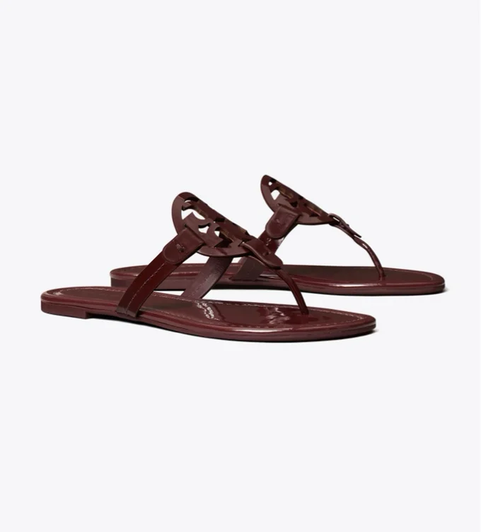 Miller Patent Sandal: Women's Designer Sandals | Tory Burch - Dark Carmine