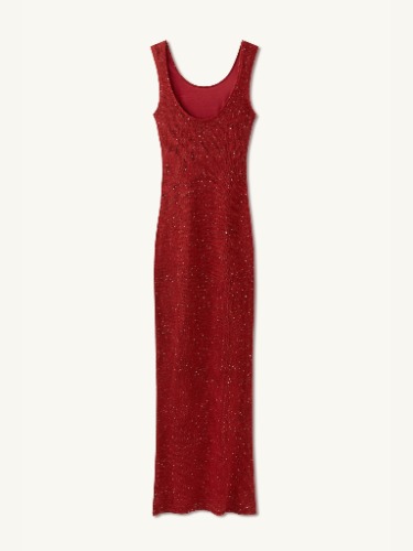 Ana Dress - Wine Sequin