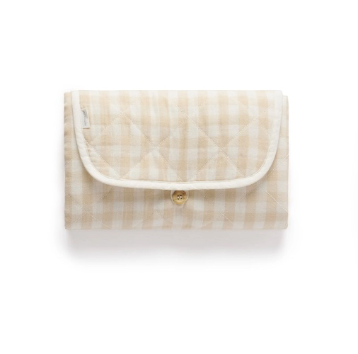 Gingham Crinkle Change Mat - Purebaby