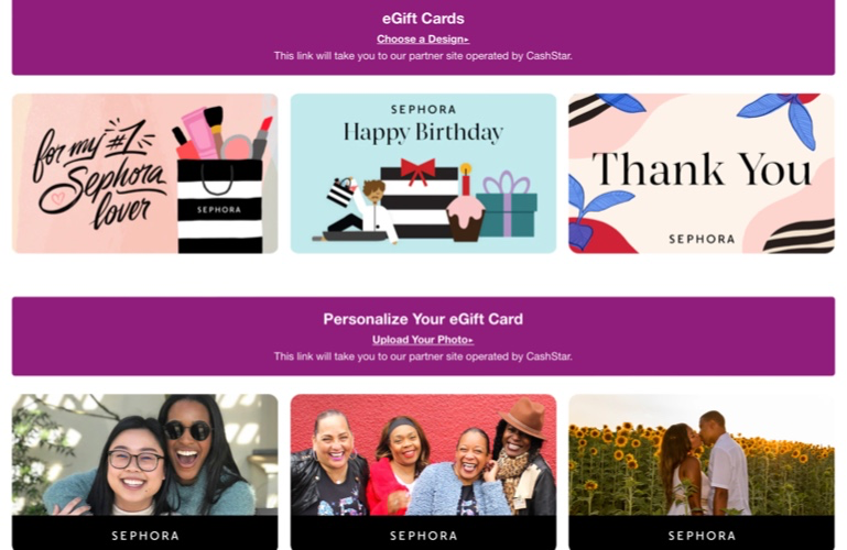 Gift Cards & eGift Cards | Sephora