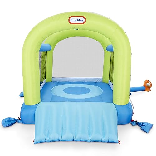 Little Tikes Splash n' Spray Indoor/Outdoor 2-in-1 Inflatable Bouncer, 108.00”L x 84.00”W x 82.25”H - Multicolor - 108.00”L x 84.00”W x 82.25”H