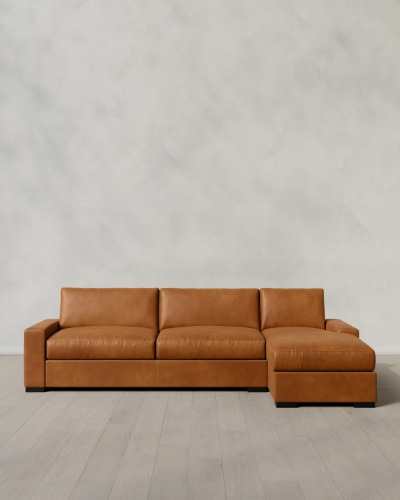 Bruno Leather Chaise Sectional