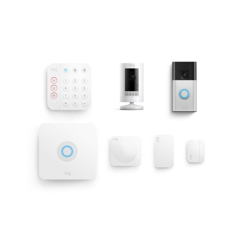 Whole Home Basic Kit (Battery Doorbell + Stick Up Cam + Alarm 5-Piece Security Kit)