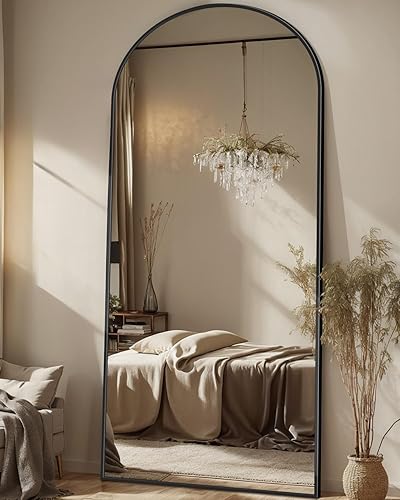 Antok Full Length Mirror, 71"x28" Floor Mirror, Oversized Floor Standing Mirror Freestanding Full Body Mirror with Stand for Bedroom, Hanging Mounted Mirror for Living Room Cloakroom, Black - Black - 71"L x 28"W