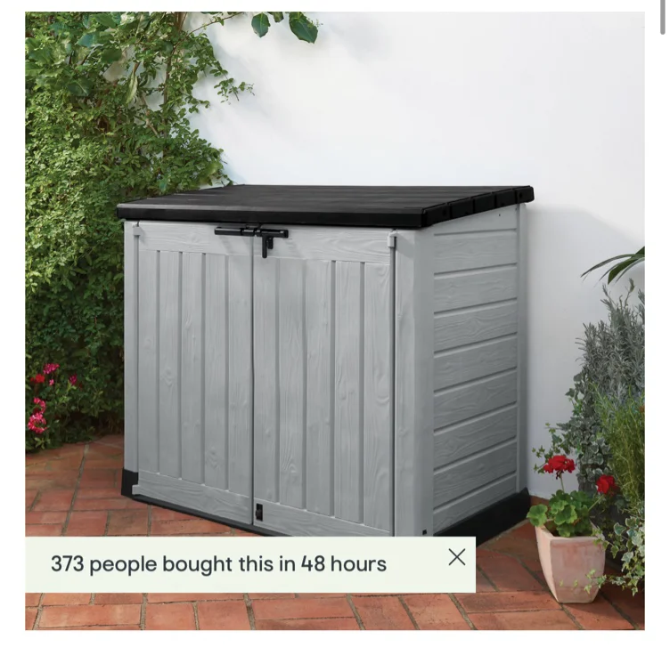 Keter Store It Out Max Grey 1200L Pent Garden storage (H)1250mm (W)1455mm