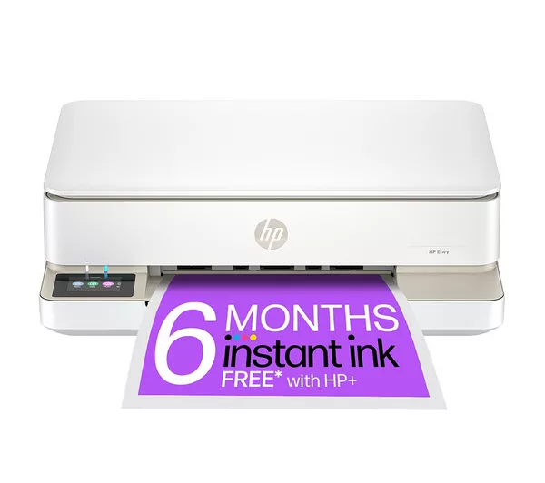 HP Envy 6132e All-in-One Inkjet Wireless Printer with Fax & 6 Months Instant Ink with HP+