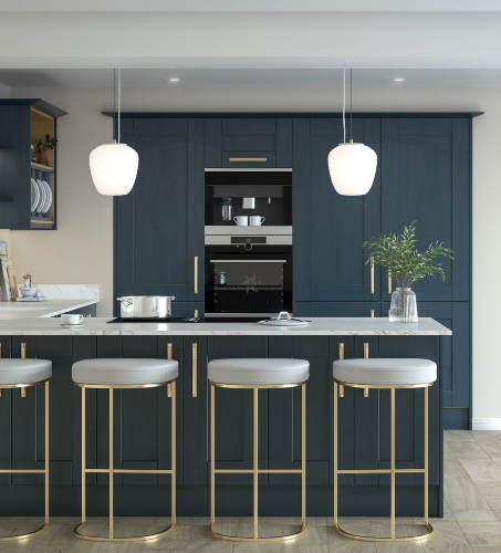 Linton Knightsbridge Blue Kitchens - Buy Linton Knightsbridge Blue Kitchen Units at Trade Prices