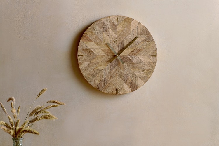 Enugu Mango Wood Clock - Natural | Natural / One Size
