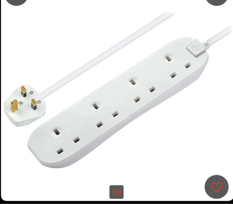 Buy Masterplug 4 Socket 1m Extension Lead | Extension leads and cable reels | Argos