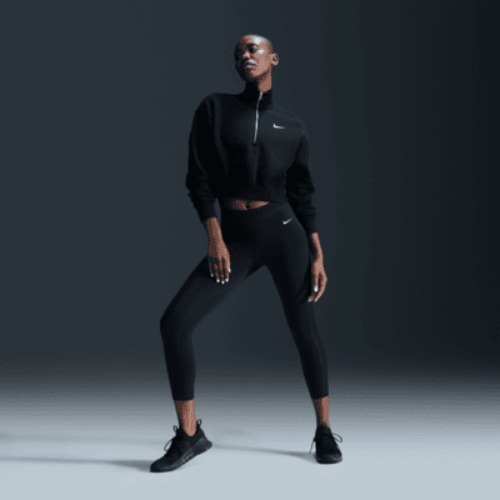 Nike Pro Women's Mid-Rise 7/8 Mesh-Paneled Leggings