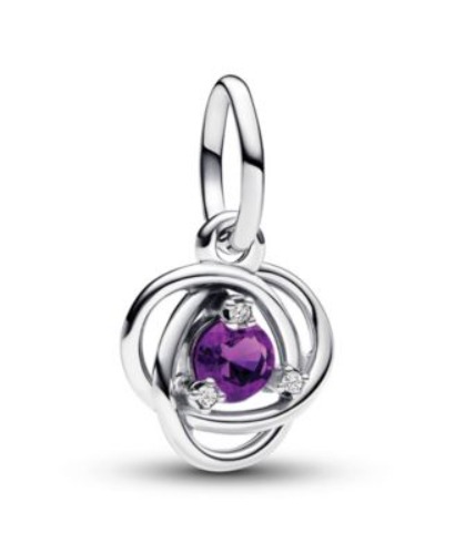 Sterling Silver Birthday Circle Stone Dangle Charm