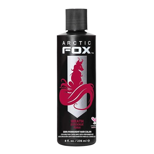 ARCTIC FOX Vegan and Cruelty-Free Semi-Permanent Hair Color Dye (8 Fl Oz, WRATH) - WRATH - 8 Fl Oz (Pack of 1)