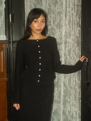 Amorini Cardigan Black - Djerf Avenue