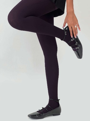 Back With Love Stockings Plum | ONE SIZE / Plum