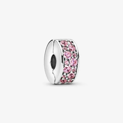 Pink Pavé Clip Charm