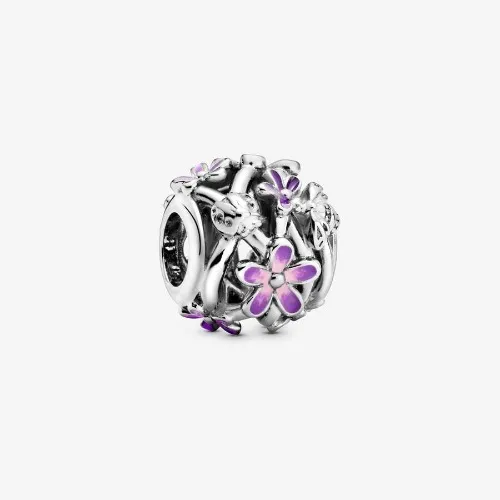 Openwork Purple Daisy Charm