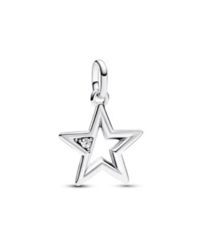 ME Cubic Zirconia Star Medallion Charm