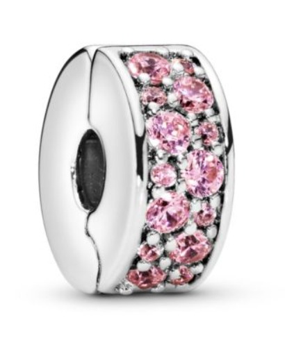 Cubic Zirconia Pave Fixed Clip Charm