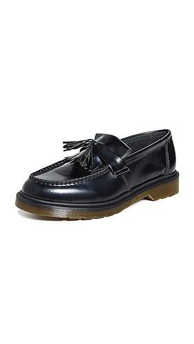 Dr. Martens Unisex Adrian Smooth Leather Tassel Loafers - 13-13.5 - Black