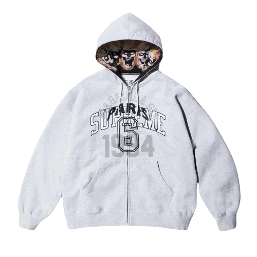 Buy Supreme x MM6 Maison Margiela Zip Up Hooded Sweatshirt 'Ash Grey' - SS24SW34 ASH GREY | GOAT