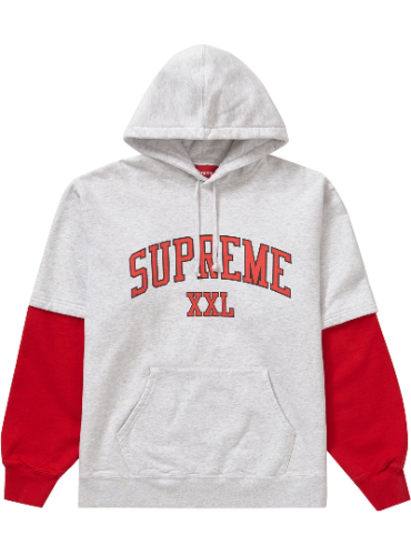Supreme XXL Hooded Sweatshirt Ash Grey