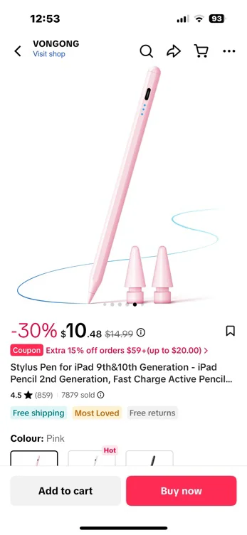 Stylus pen from TikTok shop 