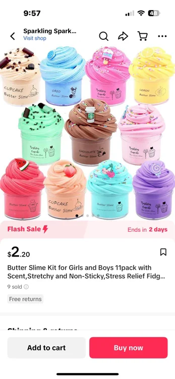 Slime from TikTok shop 