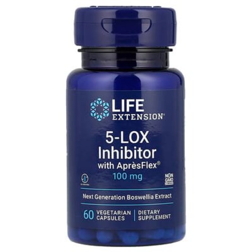 Life Extension, 5-LOX Inhibitor with ApresFlex®, 100 mg, 60 Vegetarian Capsules