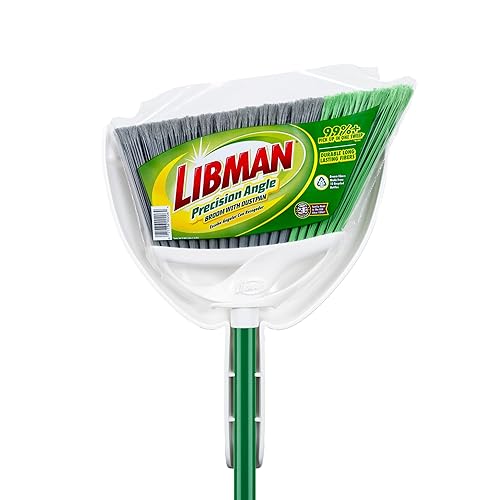 Libman Broom with Dustpan Combo Set | Indoor and Outdoor Use | Pet Hair Broom | 11" Wide Broom | 10.25" Wide Dustpan | 1 Broom | 1 Dustpan | 49” Long Handle | Sweeping Set