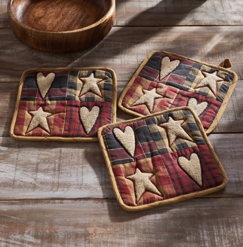 Connell Patchwork Pot Holder Set of 3 | Default Title