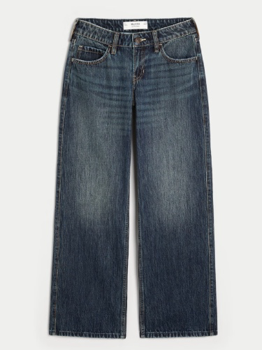 Low-Rise Dark Baggy Jeans