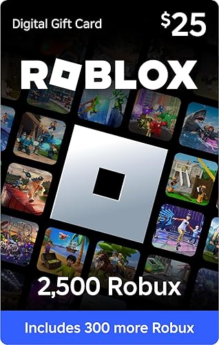 Roblox Digital Gift Card - 2,500 Robux [Includes Exclusive Virtual Item] [Online Game Code] - 25