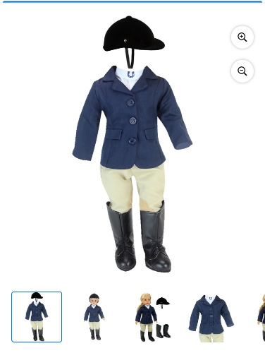 Sophia’s Complete Equestrian Set for 18" Dolls, Navy