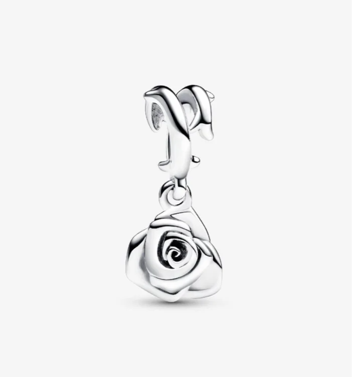 Rose in Bloom Dangle Charm