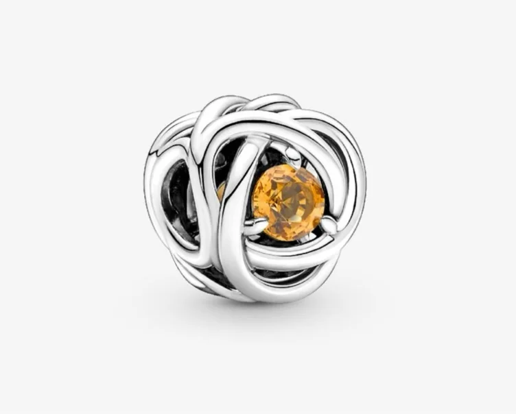 November Honey Eternity Circle Charm