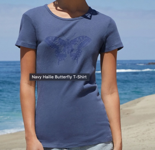 John Galt Navy Hailie Butterfly T-Shirt | PacSun