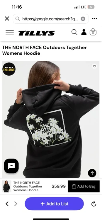 THE NORTH FACE Outdoors Together Womens Hoodie