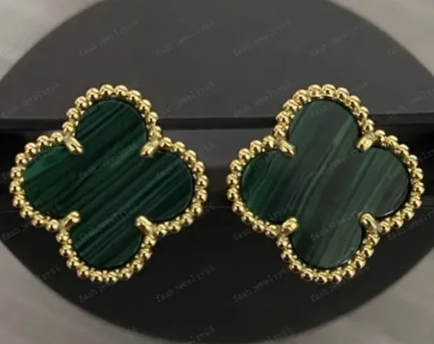 Link in note - Designer Clover Studs Earring Vintage Four Leaf Clover Charm