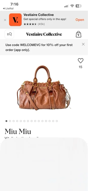 Vitello leather handbag
