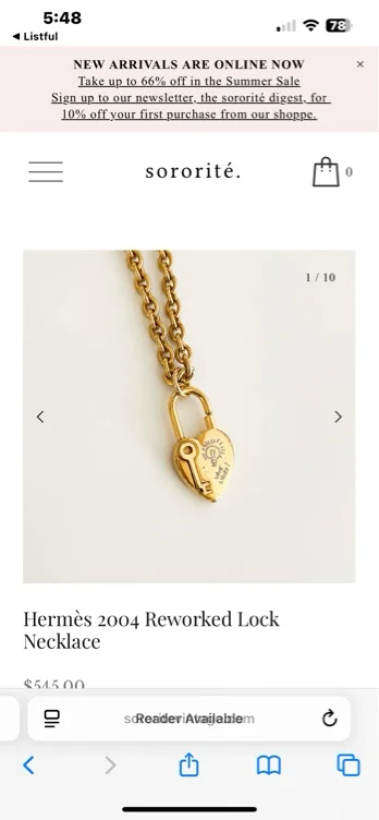 Hermès 2004 Reworked Lock Necklace — sororité.
