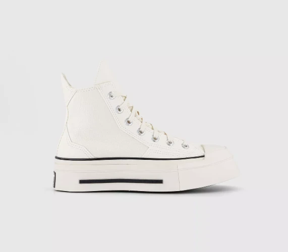 Converse CT70 De Luxe Squared Trainers Egret Black White - Converse De Luxe Collection